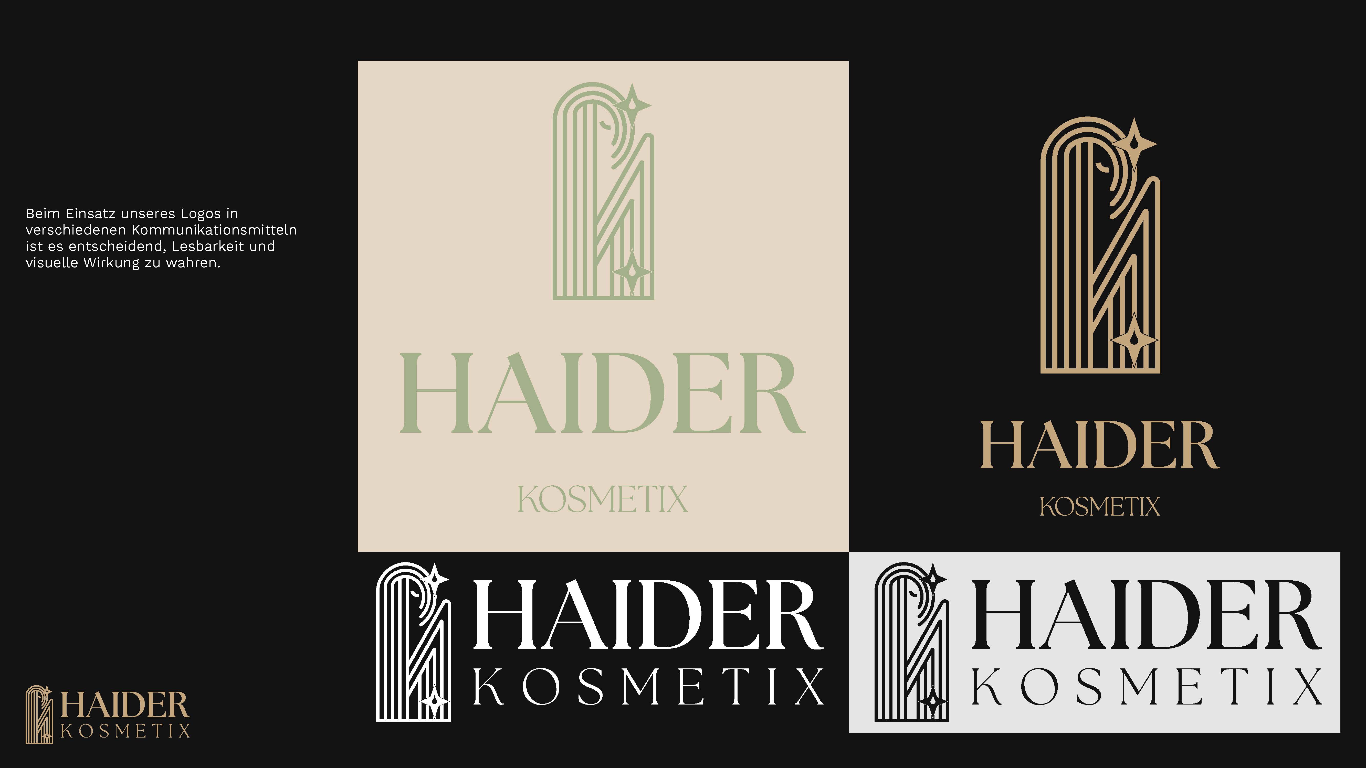 Haider Kosmetix — Logovariationen